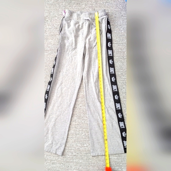 Juicy Couture Women's (Size Small) Light Gray Track Pants with Black Logo Trim - Picture 5 of 13